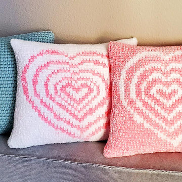 Radiating Heart Pillow