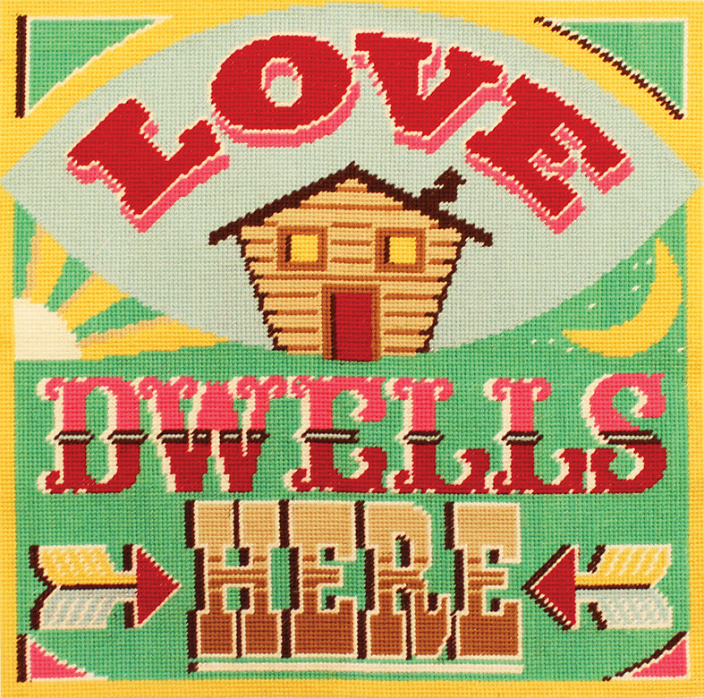 DMC Love Dwells Here Tapestry Cushion Front Kit - 40 x 40cm
