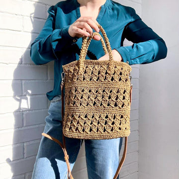 Twisted raffia Tote bag