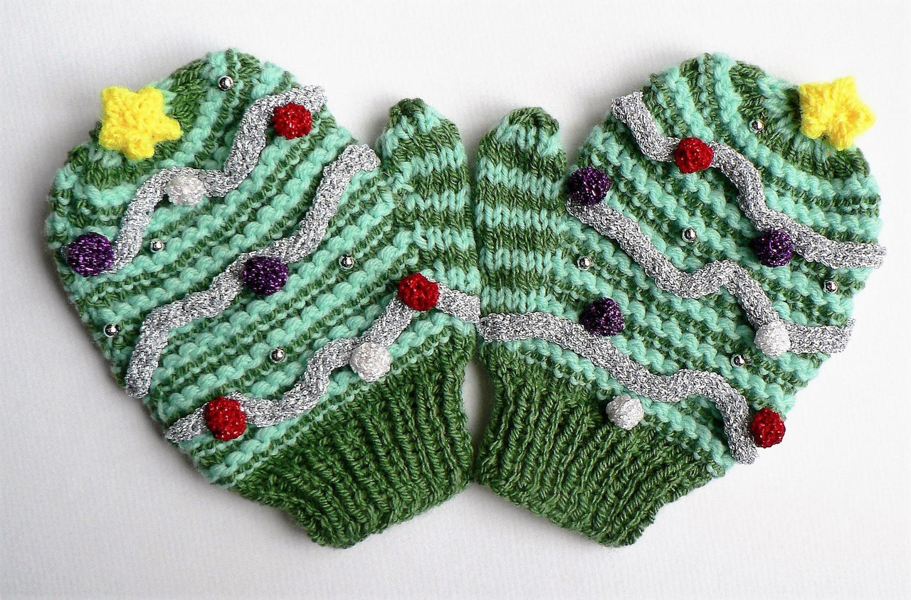 Christmas Tree Mittens