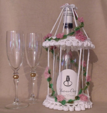 Champagne Birdcage Wedding Wine Bottle Decoration