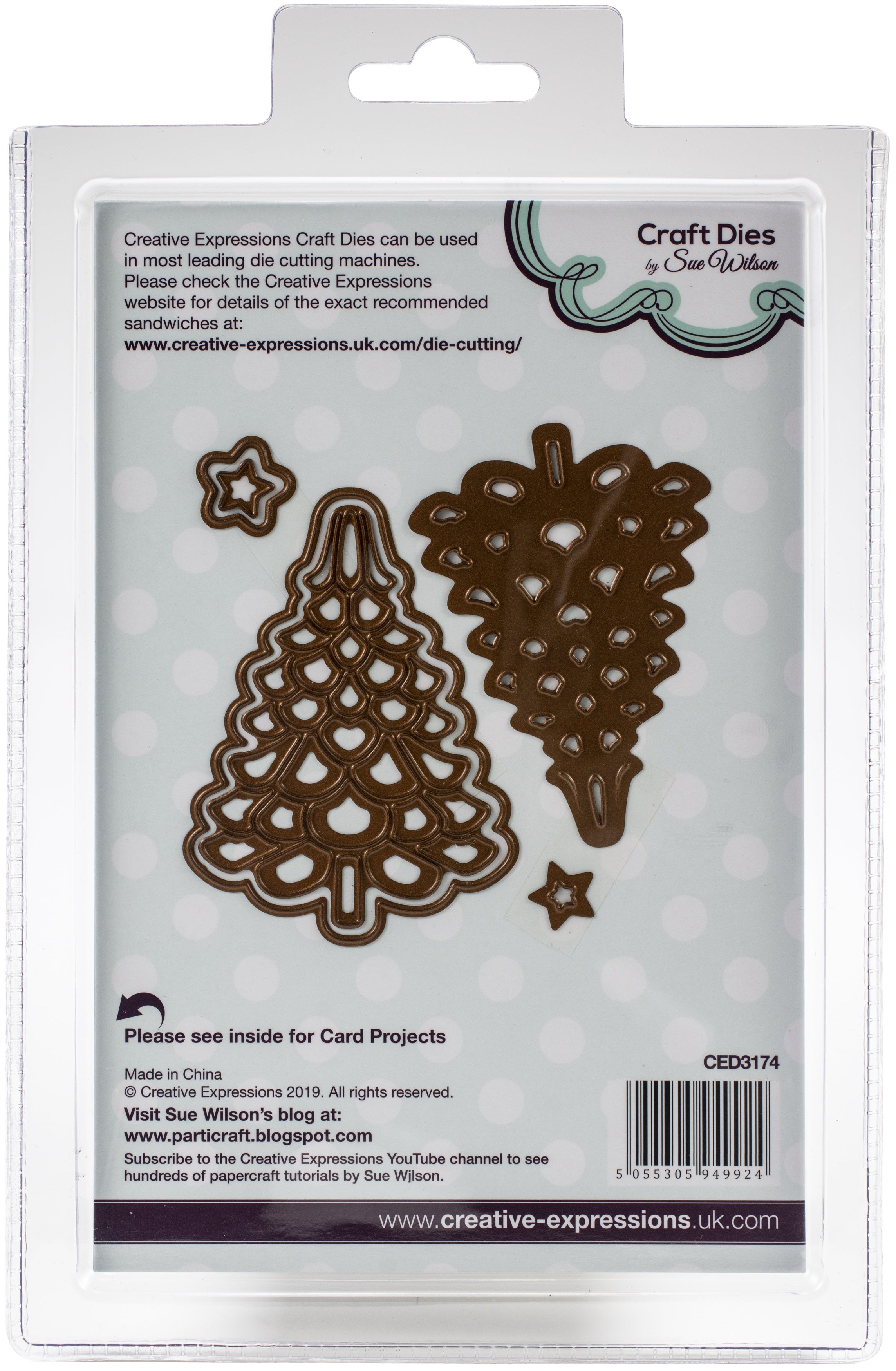 Creative Expressions Festive Craft Dies By Sue Wilson - Triple Layer-Christmas Tree