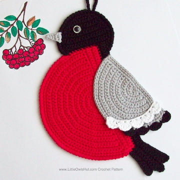 030 Bullfinch potholder decor