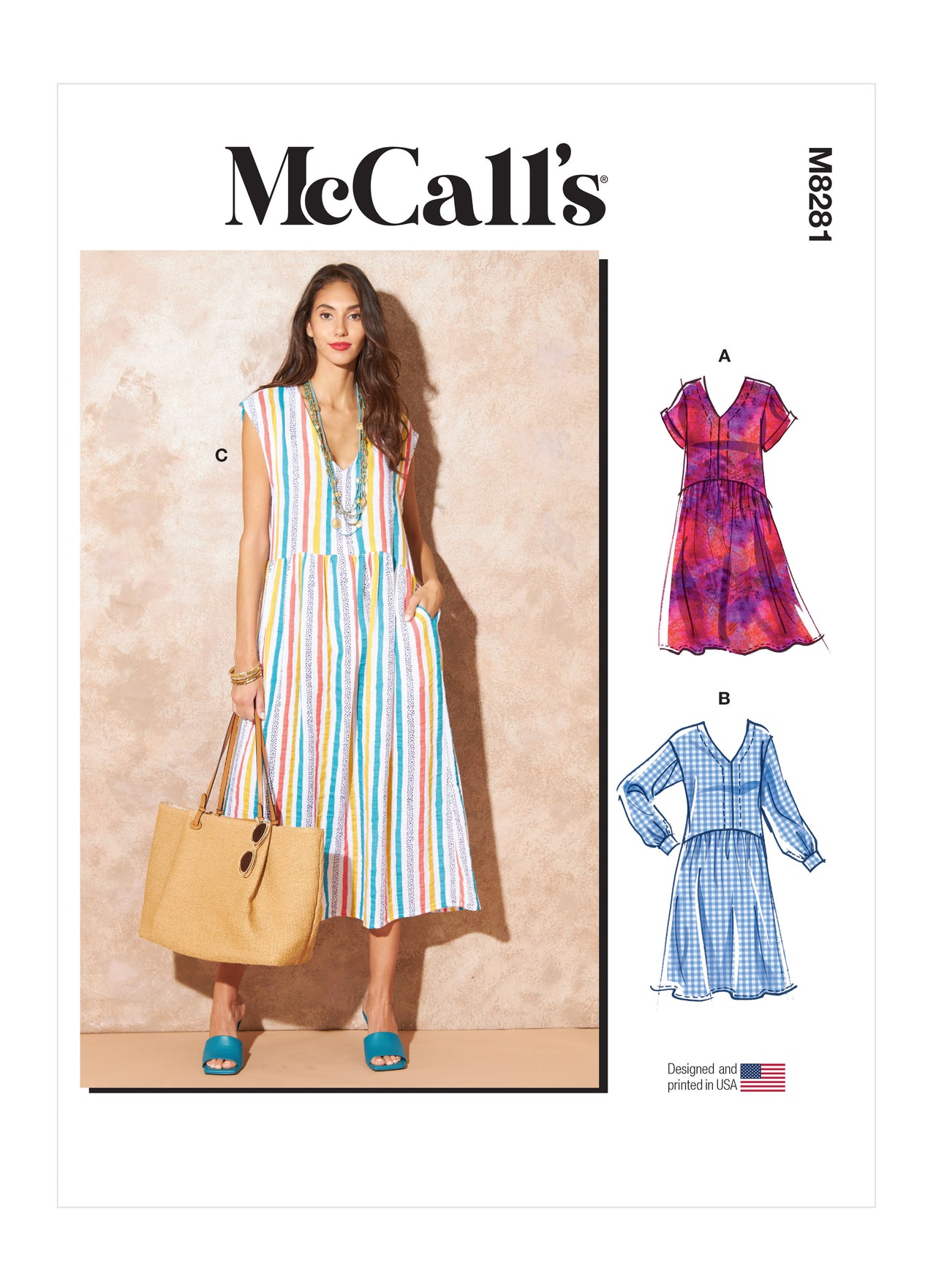 McCall's Misses' Dresses  M8281 - Paper Pattern, Size A (XS-S-M-L-XL-XXL)