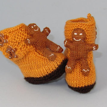 Baby Gingerbread Man Booties