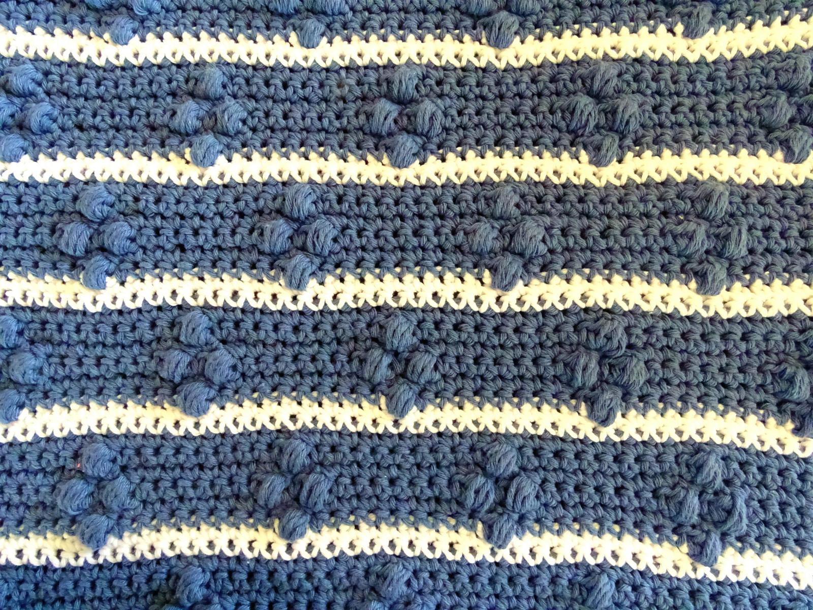 Crochet Cushion Cover Diamond Stripe