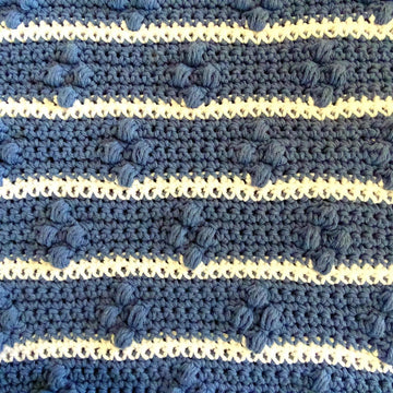 Crochet Cushion Cover Diamond Stripe
