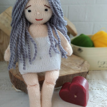 Doll Knitting Pattern - Knitted Doll Marshmallow