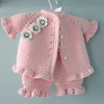 Knitting PATTERN Baby Girl Baby Pants Baby Sweater