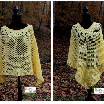 Mesh Over Brook Poncho