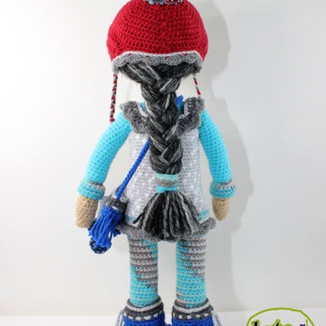 Crochet Doll Pattern, Amigurumi doll pattern, Large doll, 21"/53cm, Hanna