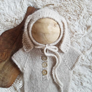 Bunny Bonnet & Spring Romper Set