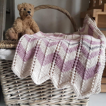 Chevron Stripe Baby Pram Blanket