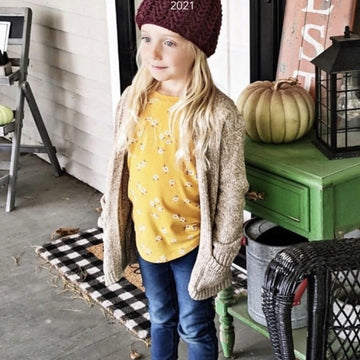 Emery cluster stitch beanie