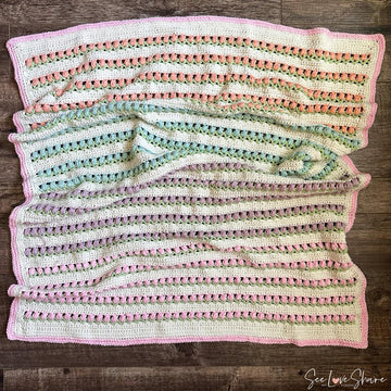 Mini Tulips in a Row Baby Blanket