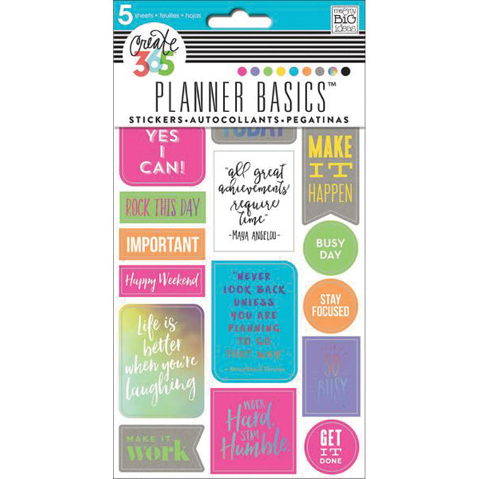 Happy Planner Stickers 5/Sheets - Rock This Day, Neon