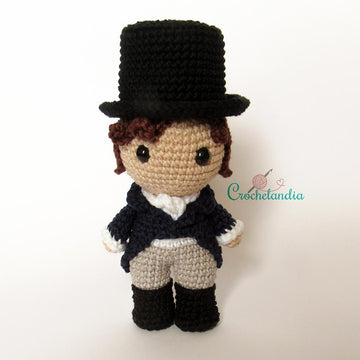Mr. Darcy and Elizabeth (Pride and Prejudice) amigurumi dolls - crochet patterns by Crochelandia