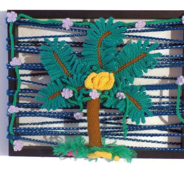Crochet Palm Tree Wall Art Pattern | Tropical Botanical Decor