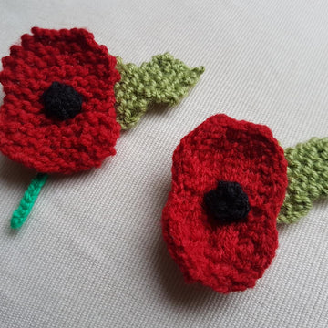 Traditional Knitted Poppy