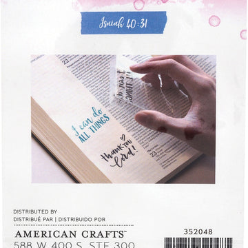 American Crafts Creative Devotion Clear Acrylic Stamps - God Is Love