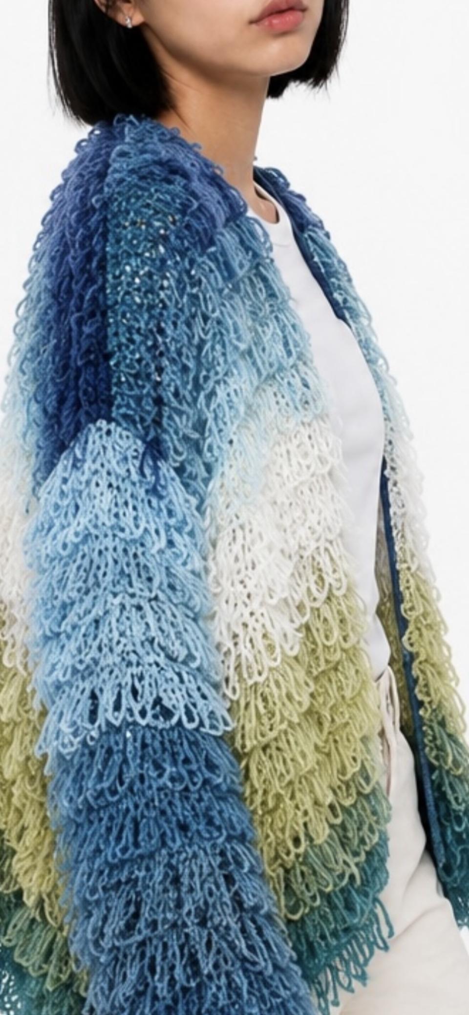 Shaggy Crochet Cardigan