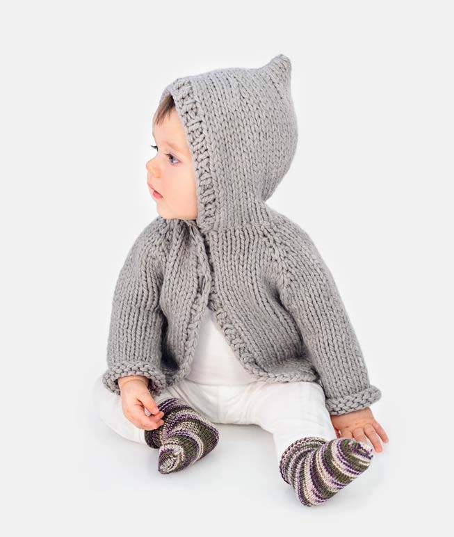 Honey Bear Hoodie & Sweetie Socks in Spud & Chloe - 92221 - Downloadable PDF
