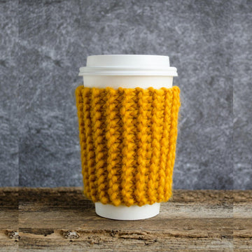 Knit Coffee Cozy, Coffee Sleeve