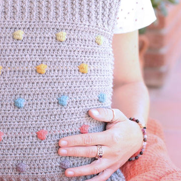 Colored bobbles pillow