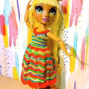 Dress "Colorful Summer" for fashion Rainbow dolls