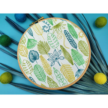 Oh Sew Bootiful Loadsa Leaves Printed Embroidery Kit
