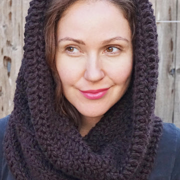 Crochet Infinity Scarf, Cowl/Hood