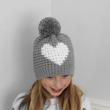 Hunter Crochet Heart Hat