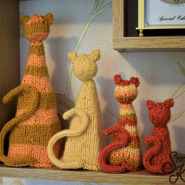 Quirky Cats Ornament Decoration Home Decor Snoo's Knits Pattern