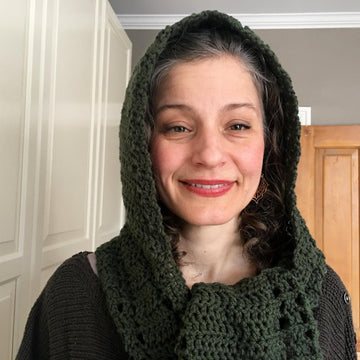 Crochet Hooded Scarf Pattern / Scoodie: Heading-Out Hooded Scarf