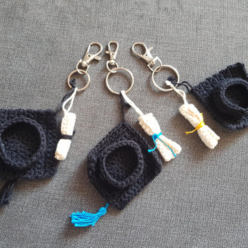 Graduation cap keyring