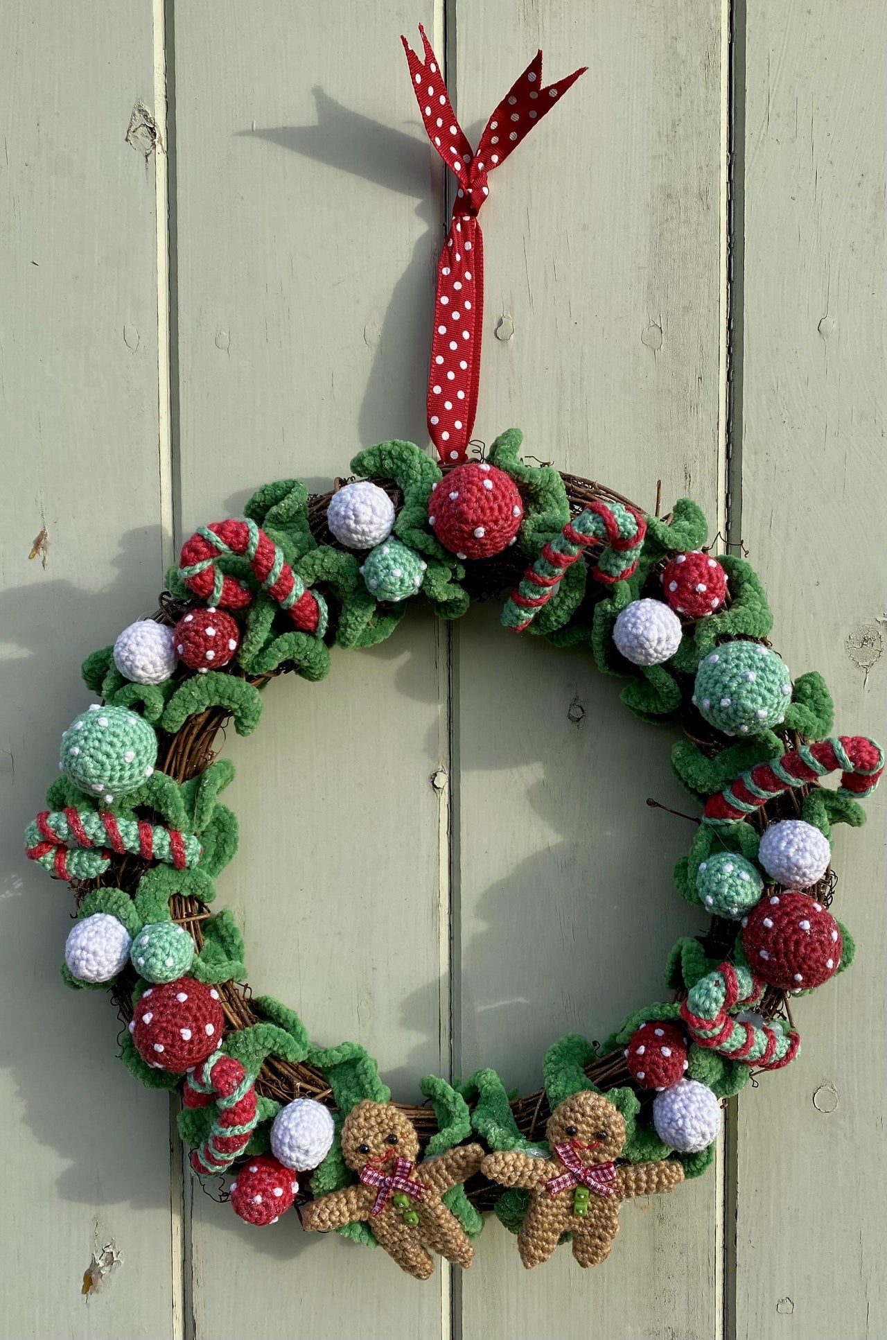 Christmas gingerbread wreath