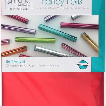 Therm O Web Gina K Designs Fancy Foil 6"X8" 12/Pkg - Red Velvet