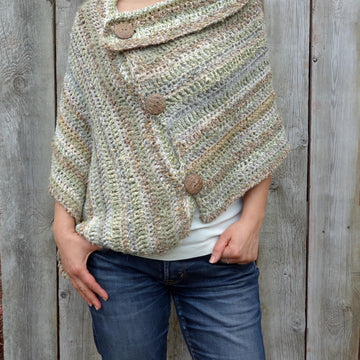 Buttoned Boho Poncho