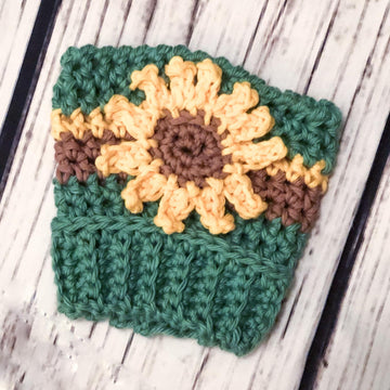 Sunflower Coffee Beanie Cozy