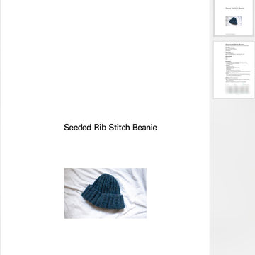 Seeded Rib Stitch Beanie