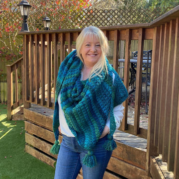 Pebble Beach Side to Side Shawl