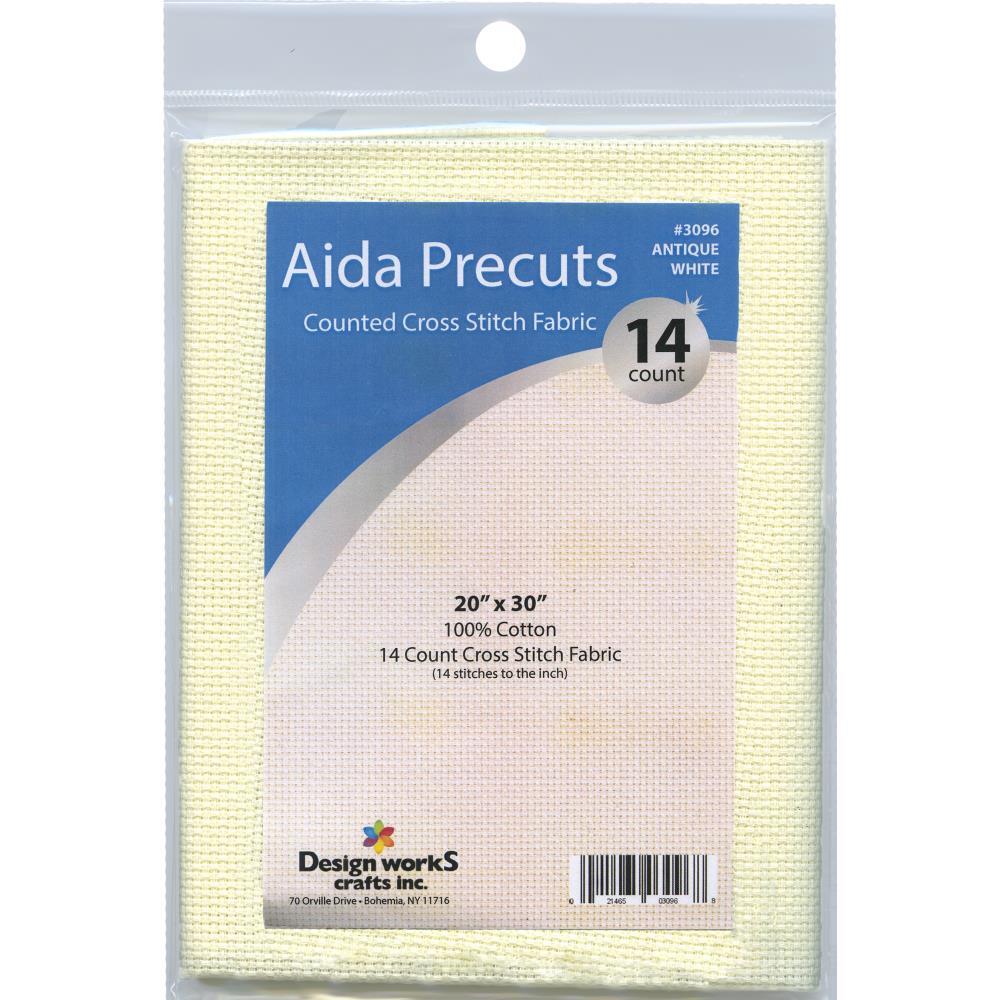 Design Works Gold Quality Aida 14 Count W3096 - White - 20"X30"