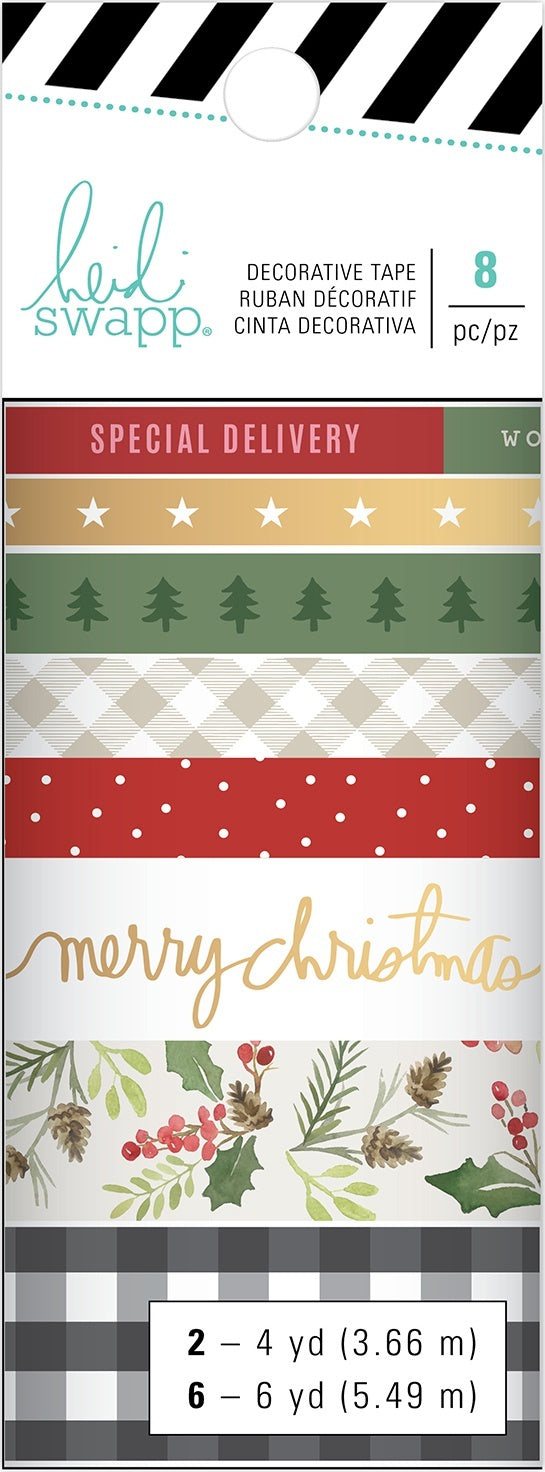 American Crafts Heidi Swapp Winter Wonderland Washi Tape Rolls 8/Pkg - 4 To 6 Yards Each