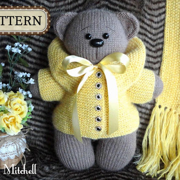 Knitting PATTERN Teddy Bear Knitted Teddy Bear Pattern Knitted Animals Pattern Knitted Toys