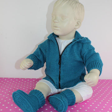 Baby Hoodie Bomber Jacket & Booties