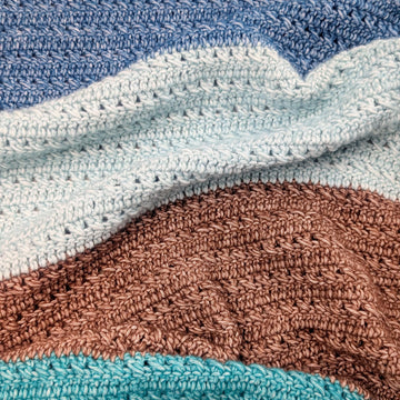 Textured Color Block Baby Blanket