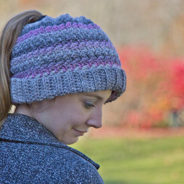 Verity Beanie Slouch Messy Bun
