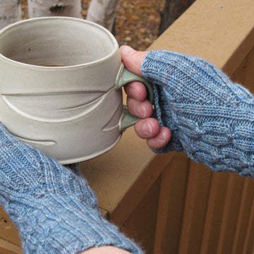 Pebbled Pathway Fingerless Mitts
