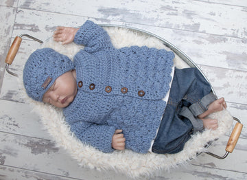 Round neck newborn cardigan 002