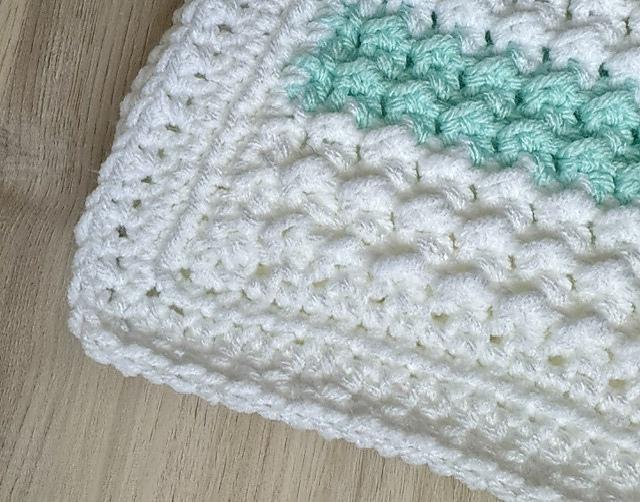 Crow's Nest Stitch Baby Blanket